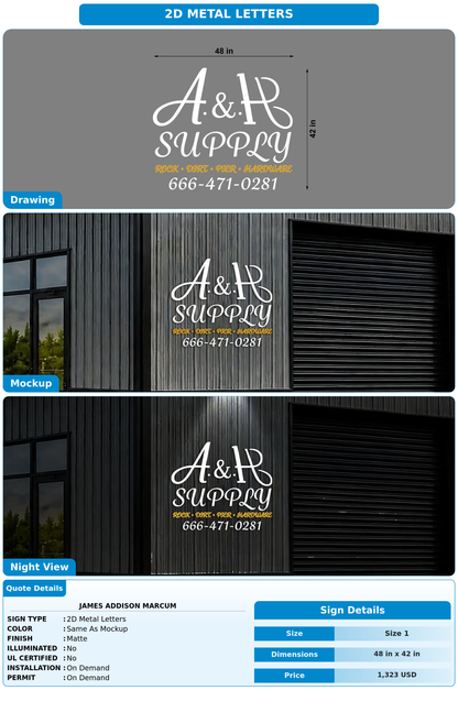 CUSTOM MOCKUP SIGN FOR James Addison Marcum