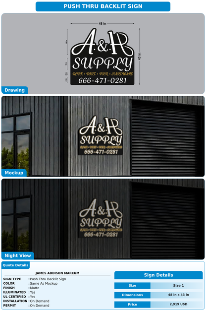 CUSTOM MOCKUP SIGN FOR James Addison Marcum
