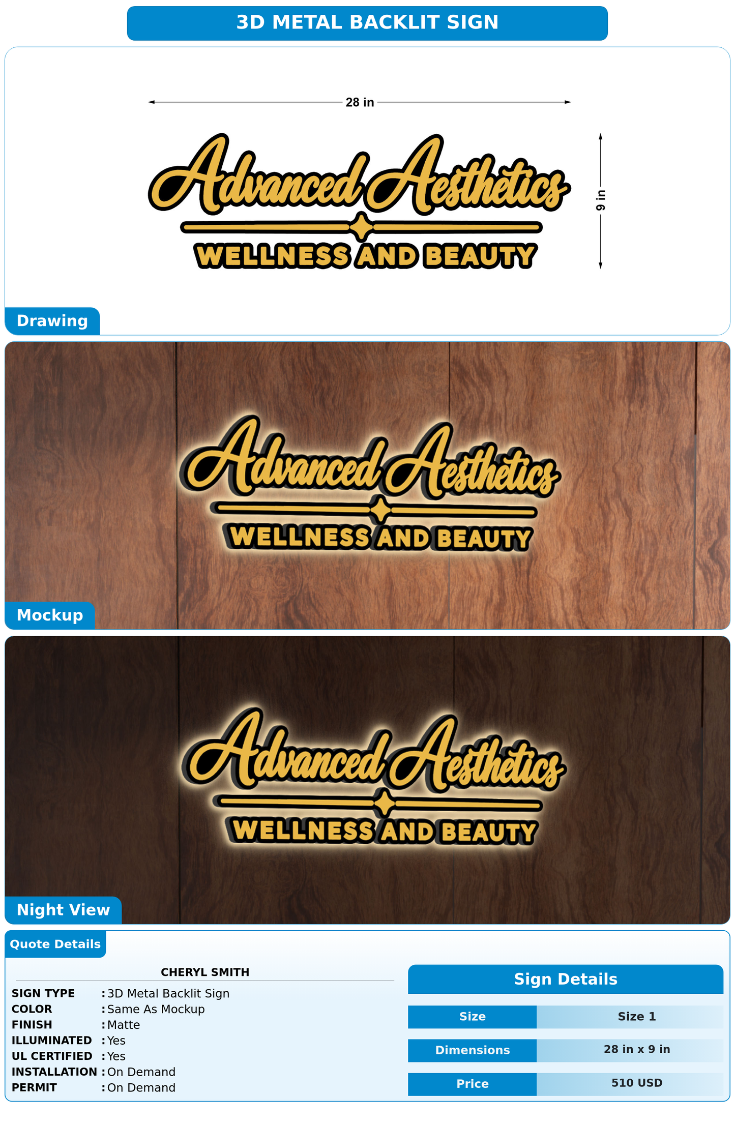 CUSTOM MOCKUP SIGN FOR Cheryl Smith