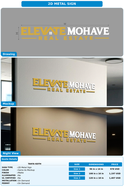 CUSTOM MOCKUP SIGN FOR Tanya Keith