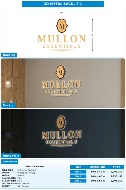 CUSTOM MOCKUP SIGN FOR Marlon Mullon