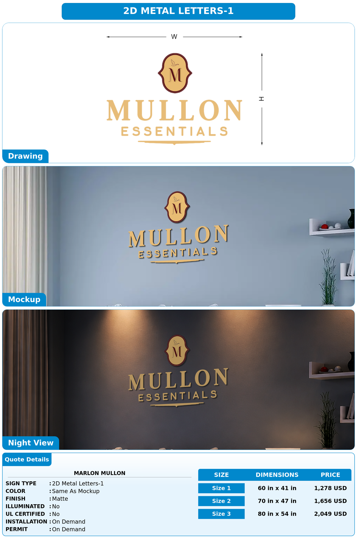 CUSTOM MOCKUP SIGN FOR Marlon Mullon