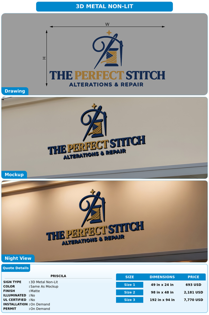 CUSTOM MOCKUP SIGN FOR Priscila
