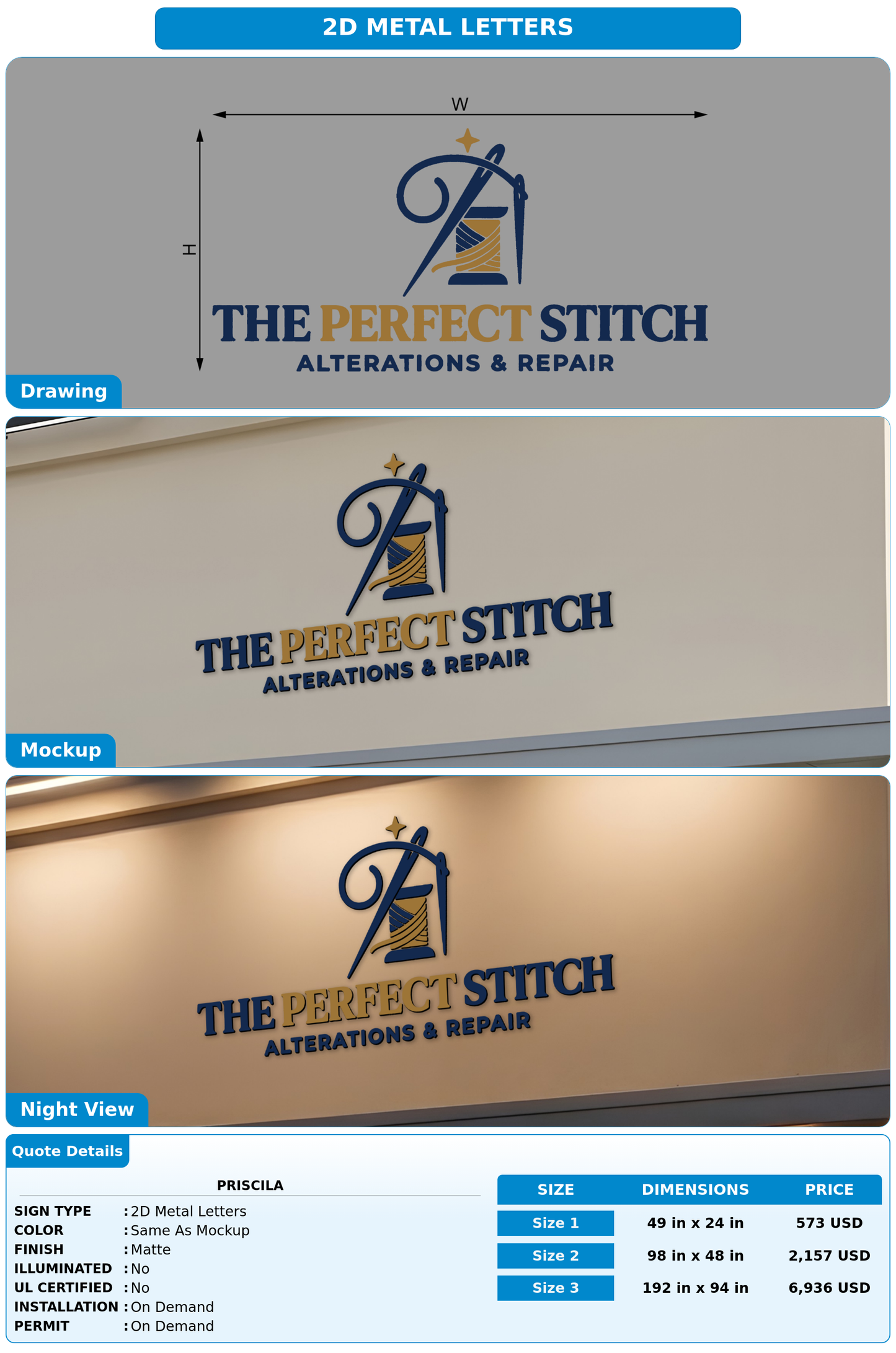 CUSTOM MOCKUP SIGN FOR Priscila
