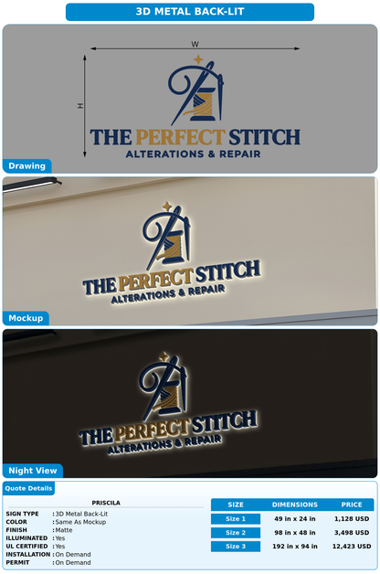CUSTOM MOCKUP SIGN FOR Priscila