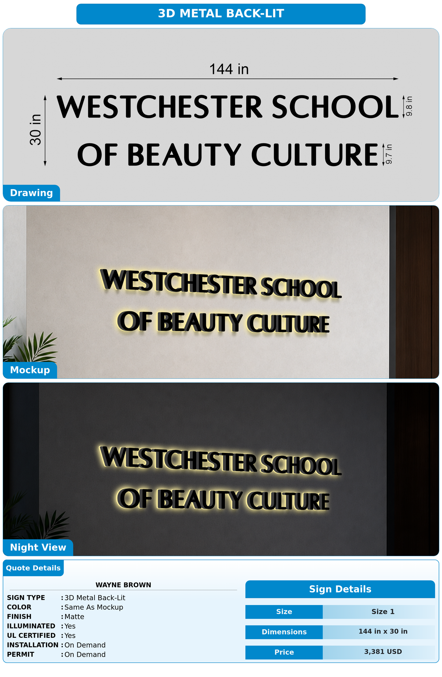 CUSTOM MOCKUP SIGN FOR Wayne Brown