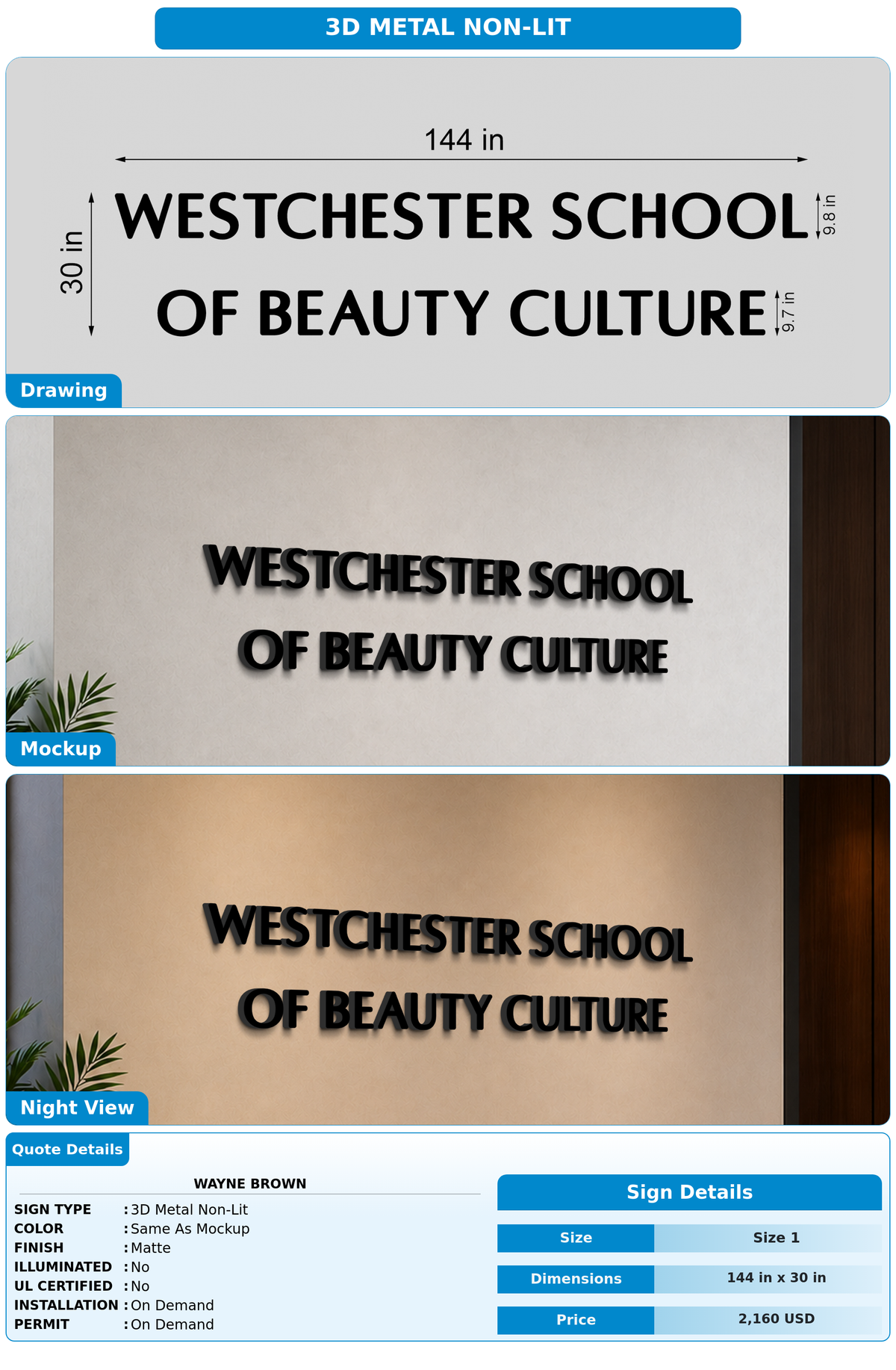 CUSTOM MOCKUP SIGN FOR Wayne Brown