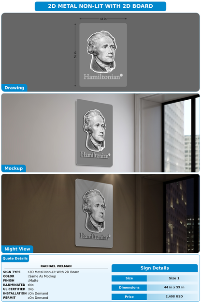 CUSTOM MOCKUP SIGN FOR Rachael Welman