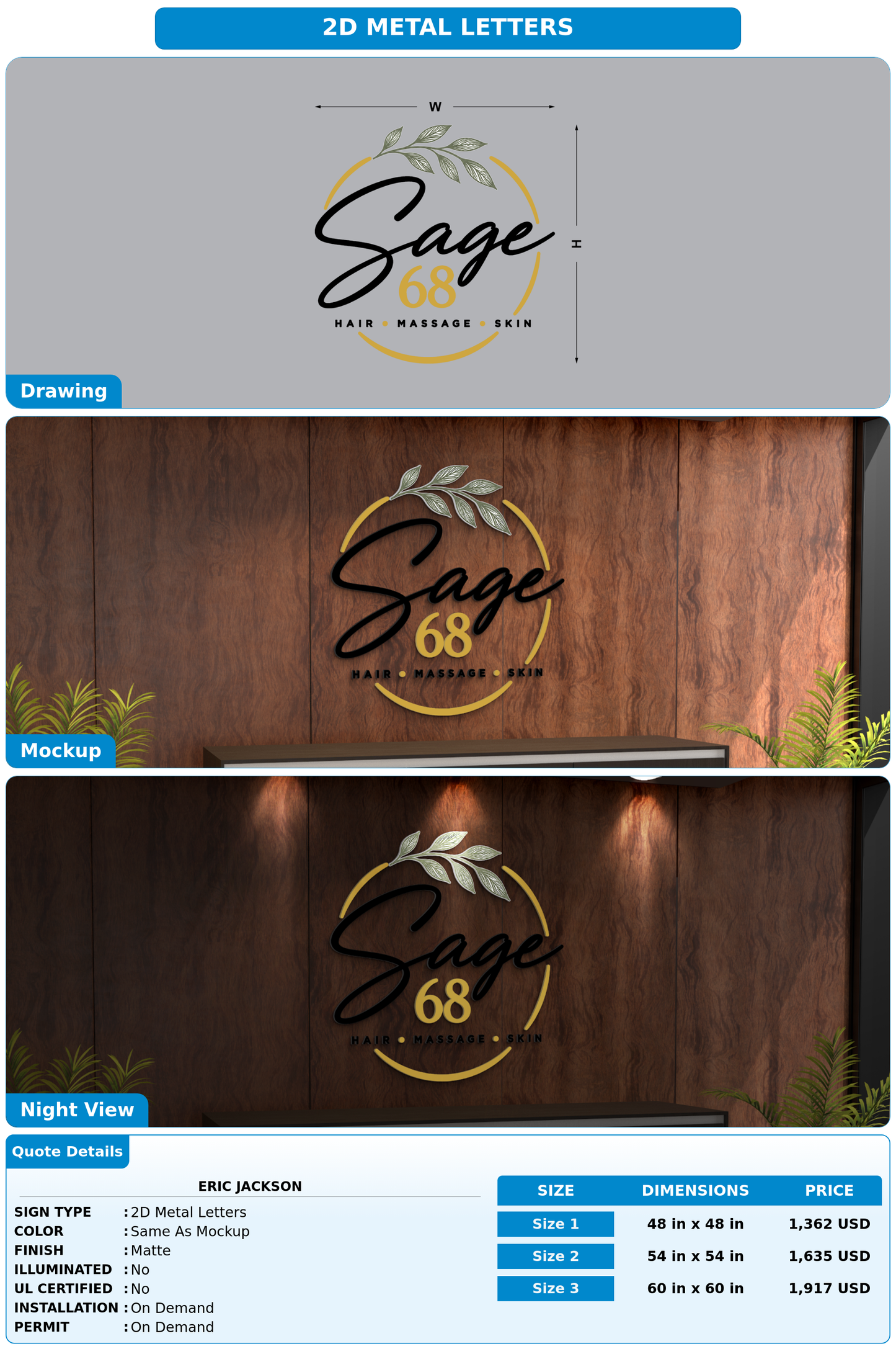 CUSTOM MOCKUP SIGN FOR Eric Jackson