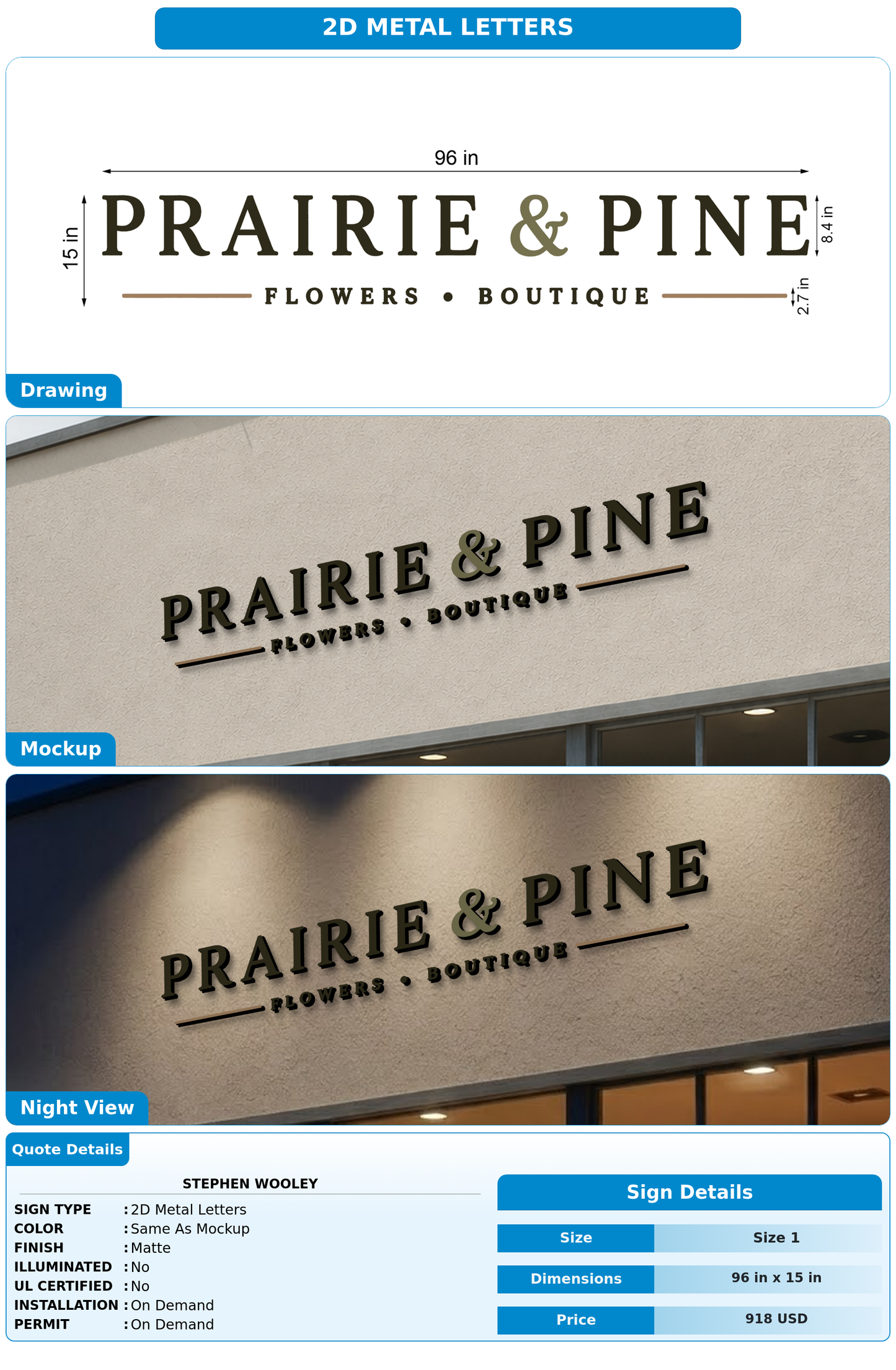 CUSTOM MOCKUP SIGN FOR Stephen Wooley