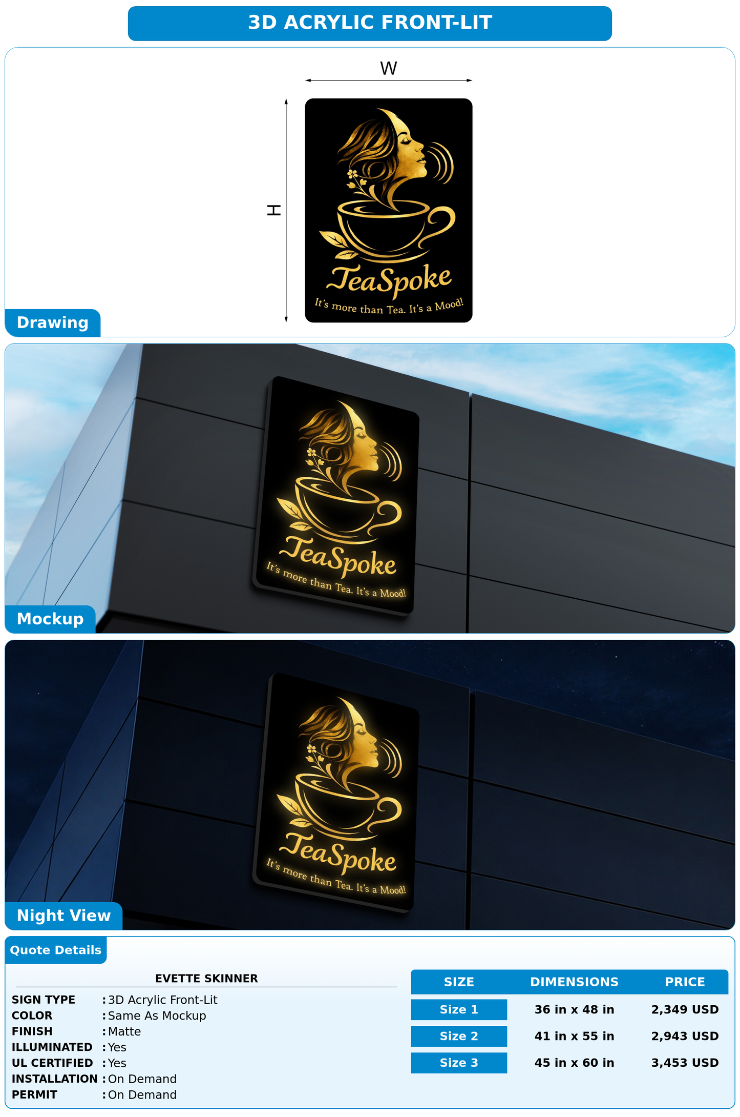 CUSTOM MOCKUP SIGN FOR Evette Skinner