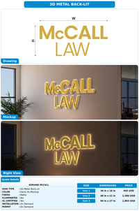 CUSTOM MOCKUP SIGN FOR Adriane McCall
