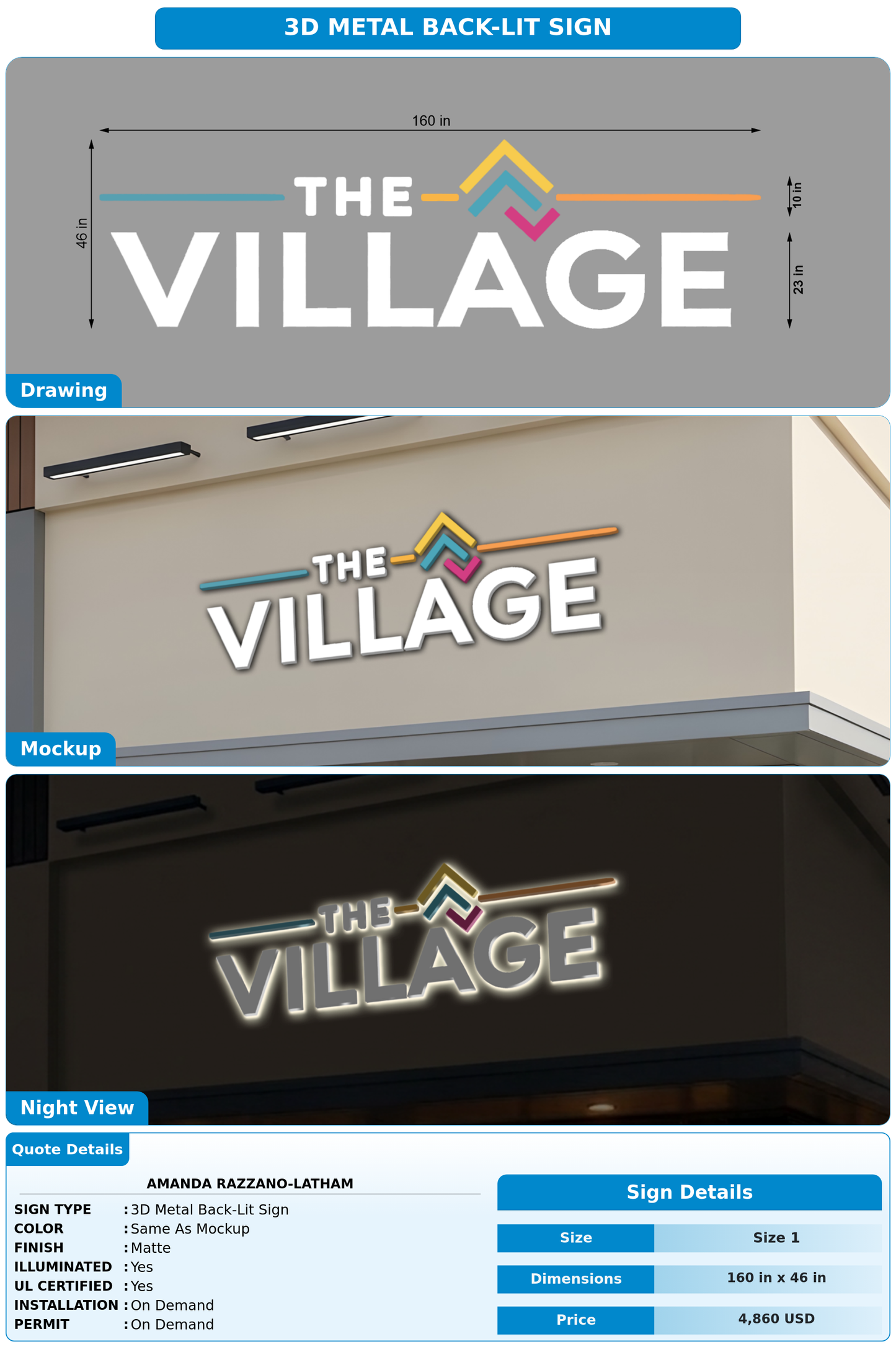 CUSTOM MOCKUP SIGN FOR Amanda Razzano-Latham