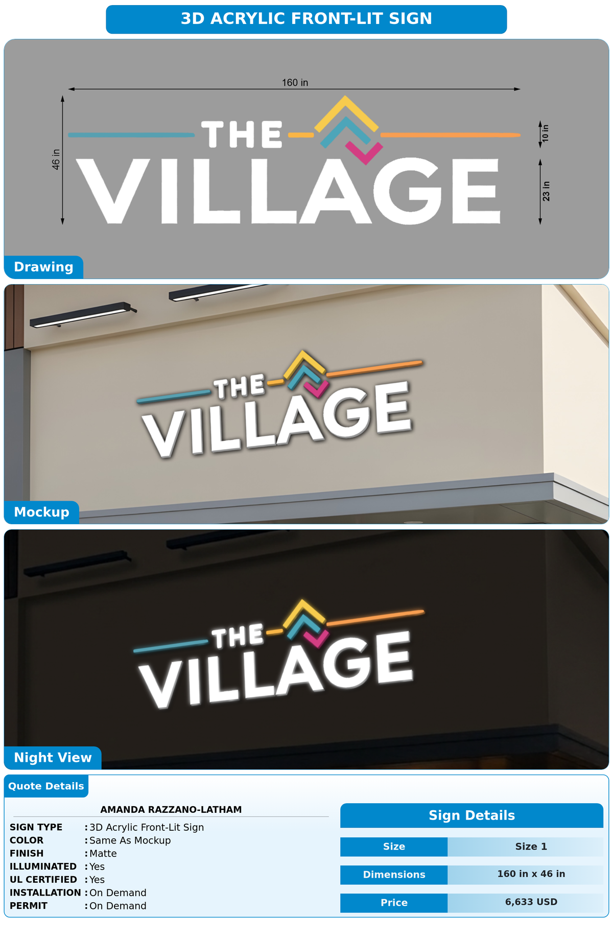 CUSTOM MOCKUP SIGN FOR Amanda Razzano-Latham