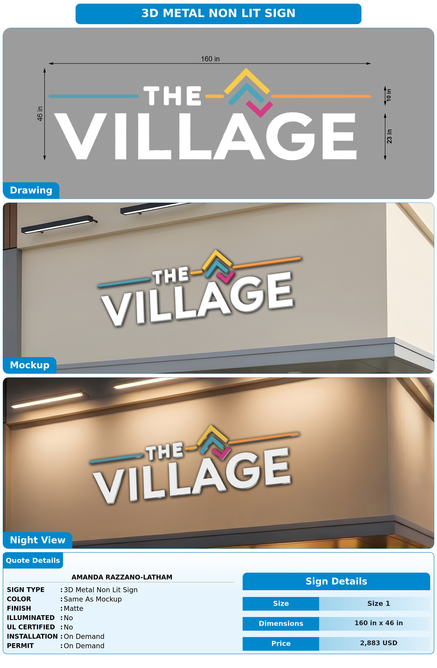 CUSTOM MOCKUP SIGN FOR Amanda Razzano-Latham