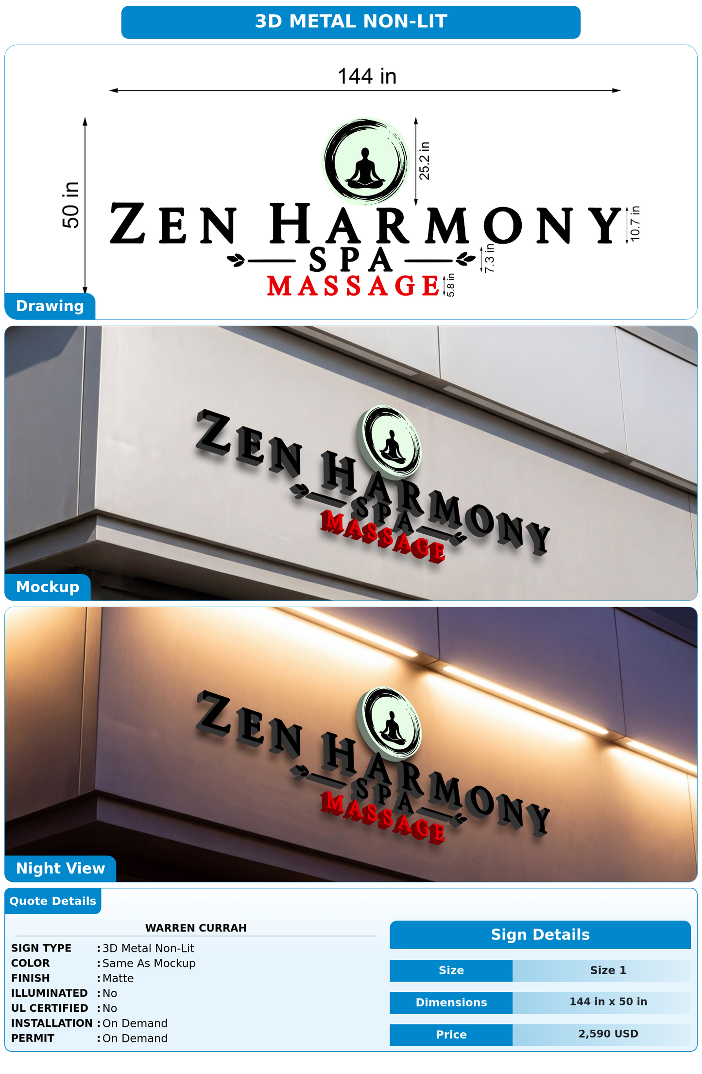 CUSTOM MOCKUP SIGN FOR Warren Currah