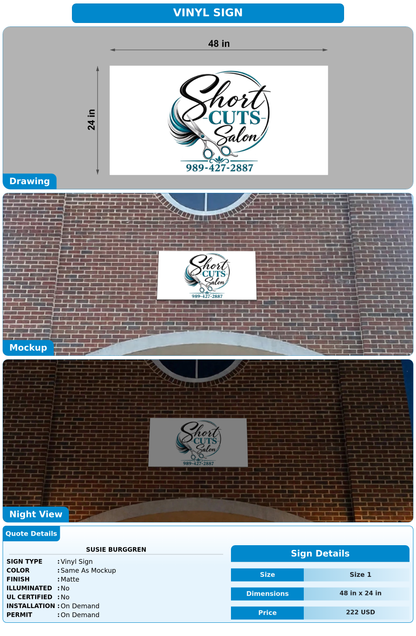CUSTOM MOCKUP SIGN FOR Susie Burggren