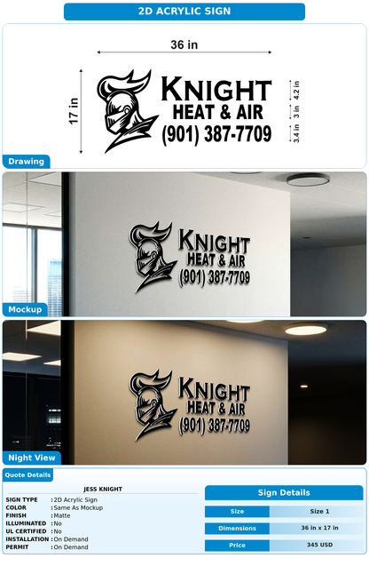CUSTOM MOCKUP SIGN FOR Jess Knight