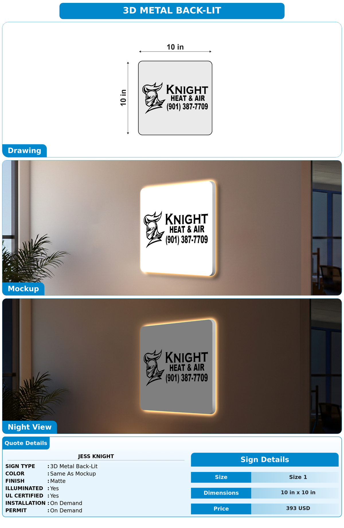 CUSTOM MOCKUP SIGN FOR Jess Knight