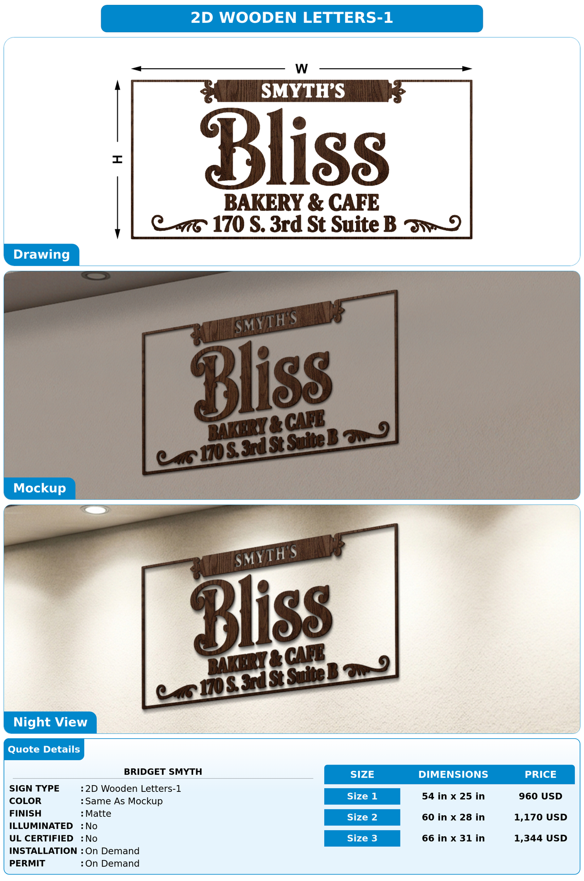 CUSTOM MOCKUP SIGN FOR Bridget Smyth