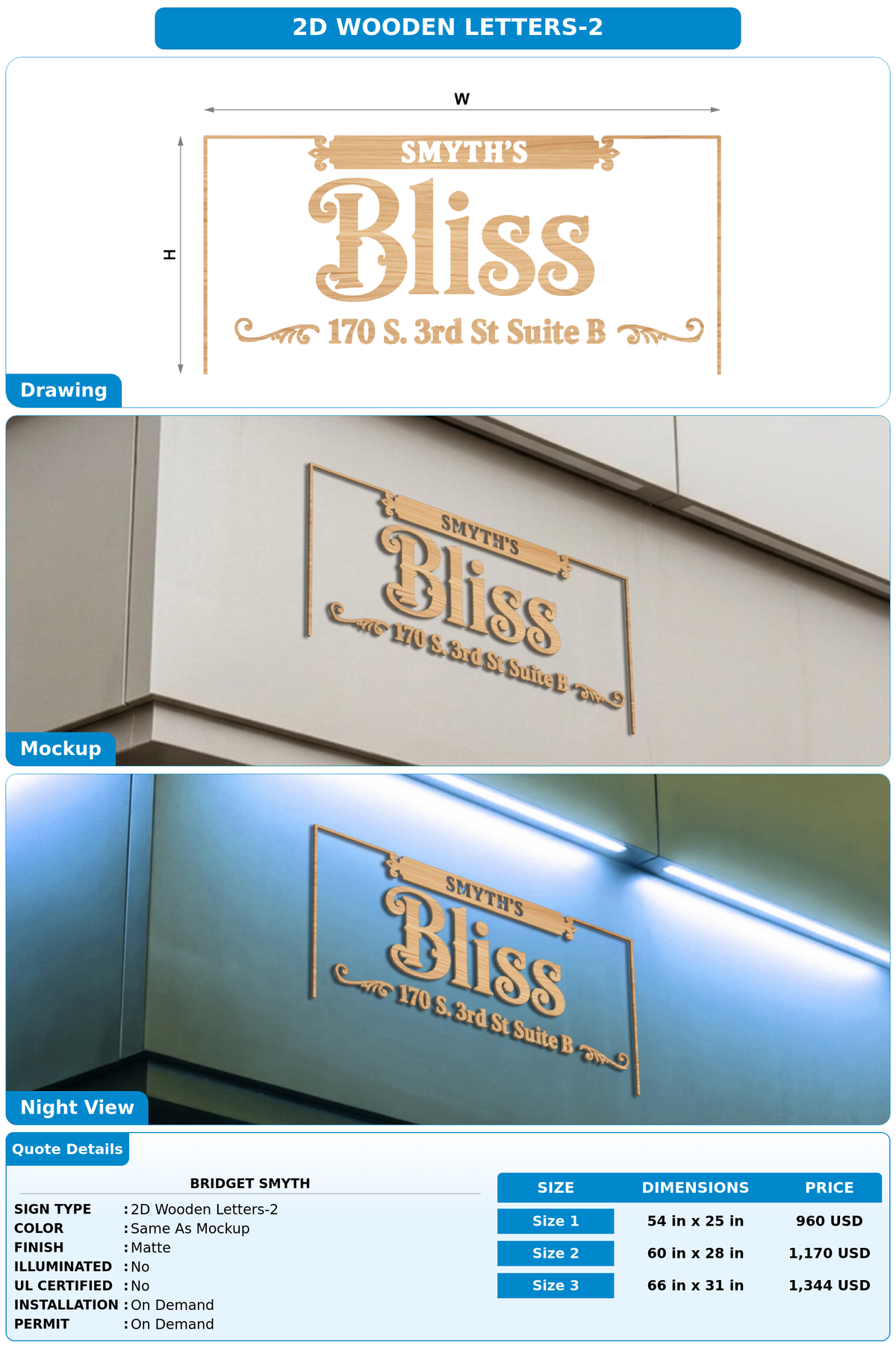 CUSTOM MOCKUP SIGN FOR Bridget Smyth