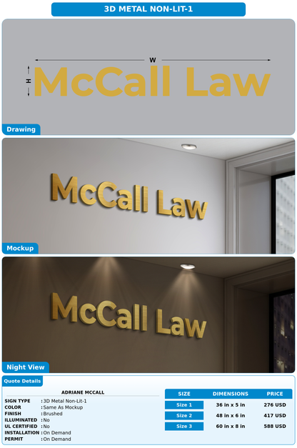 CUSTOM MOCKUP SIGN FOR Adriane McCall