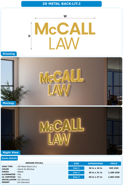 CUSTOM MOCKUP SIGN FOR Adriane McCall