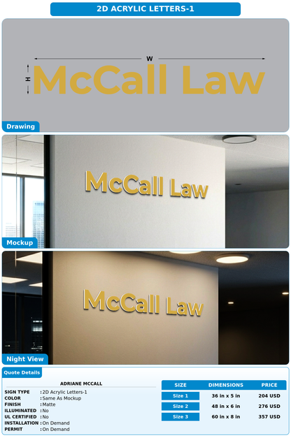 CUSTOM MOCKUP SIGN FOR Adriane McCall