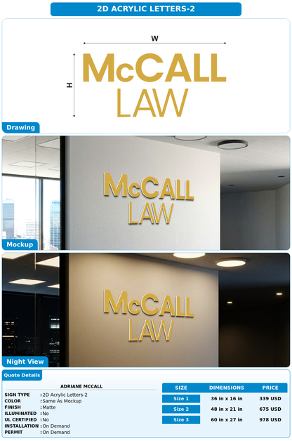 CUSTOM MOCKUP SIGN FOR Adriane McCall