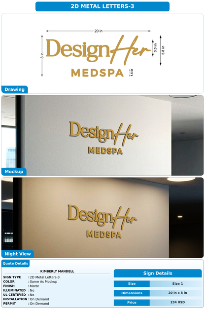 CUSTOM MOCKUP SIGN FOR Kimberly Mandell