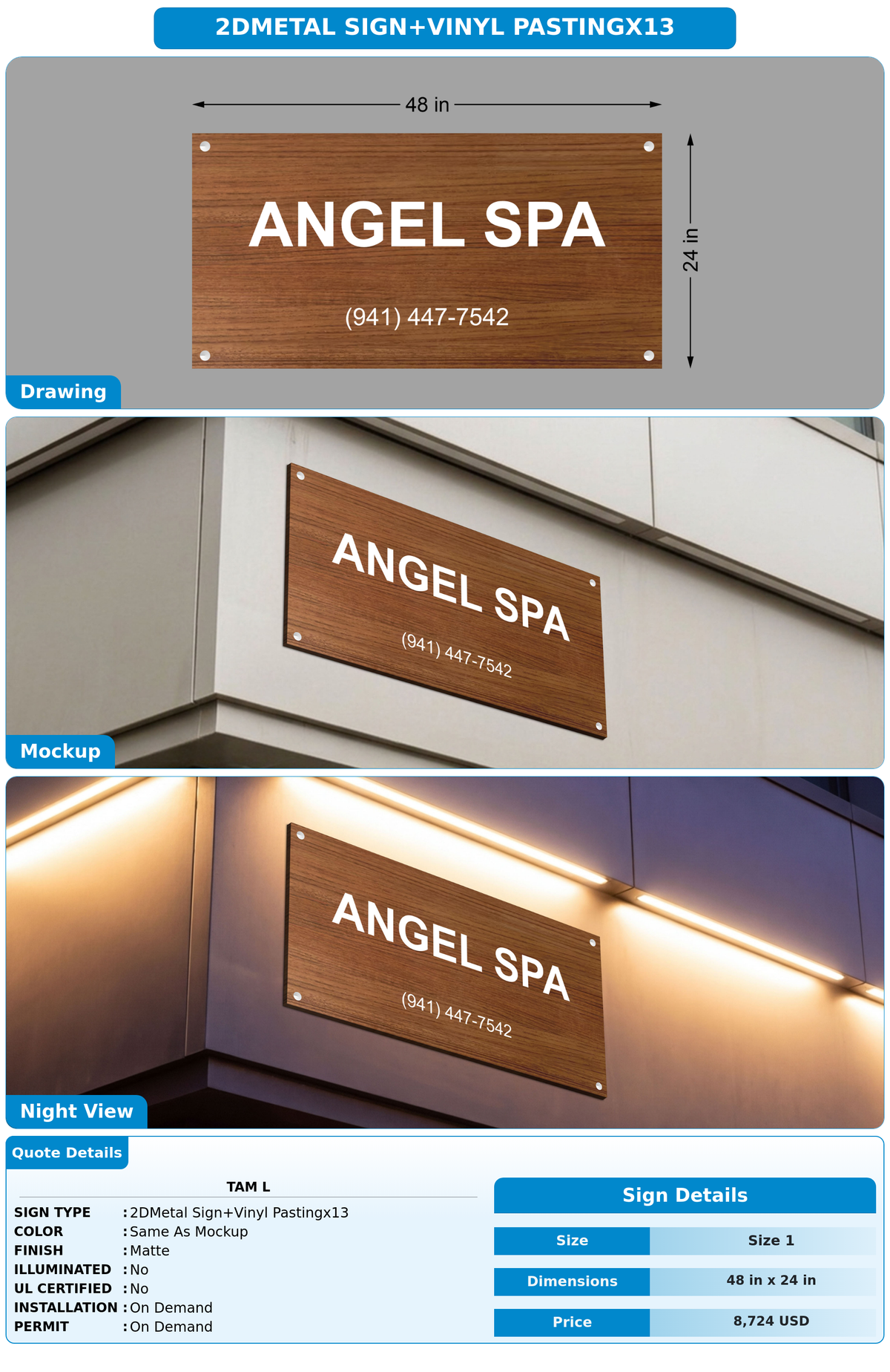 CUSTOM MOCKUP SIGN FOR Tam L