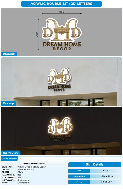 CUSTOM MOCKUP SIGN FOR saleh abusuleiman