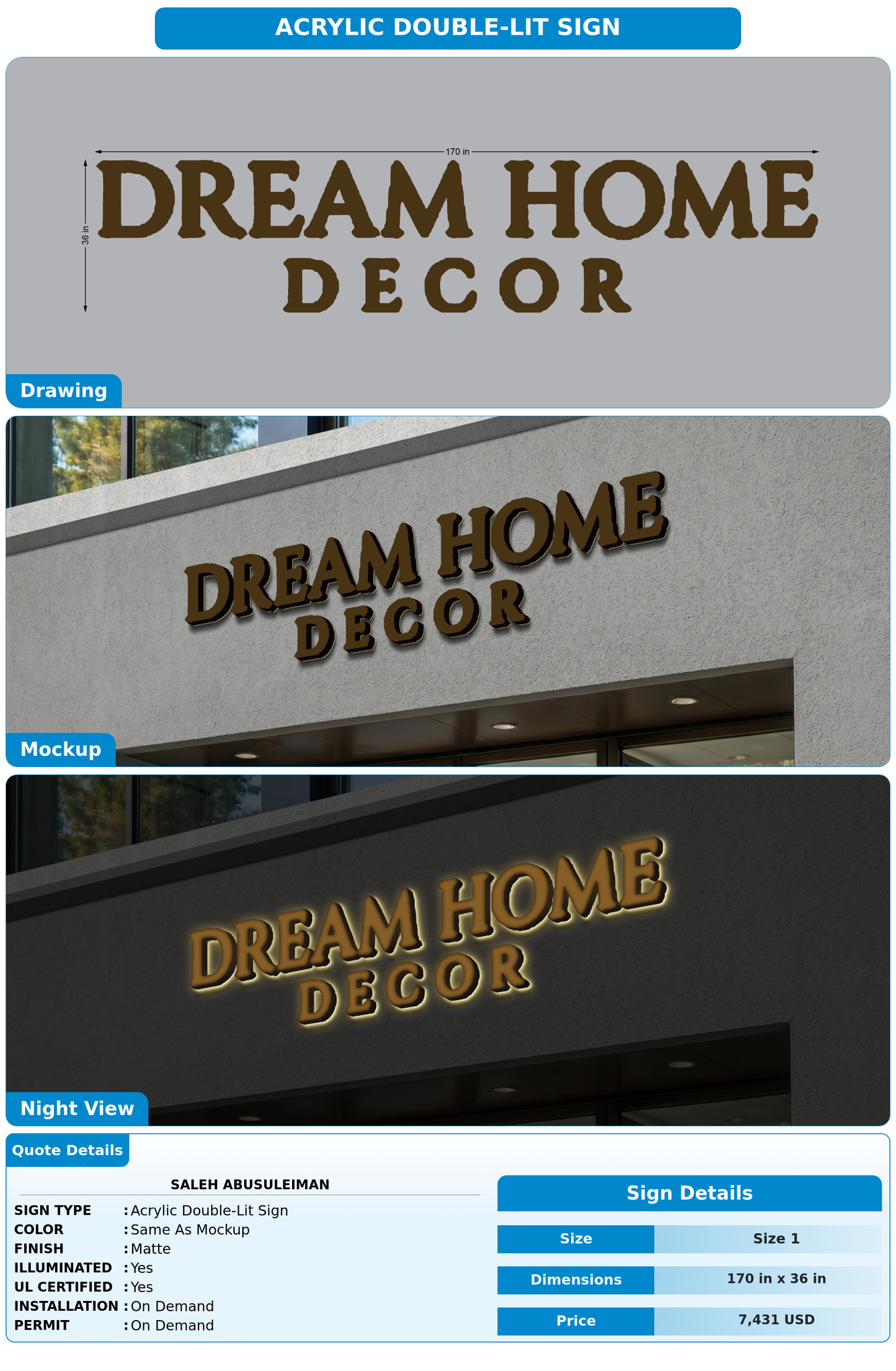CUSTOM MOCKUP SIGN FOR saleh abusuleiman