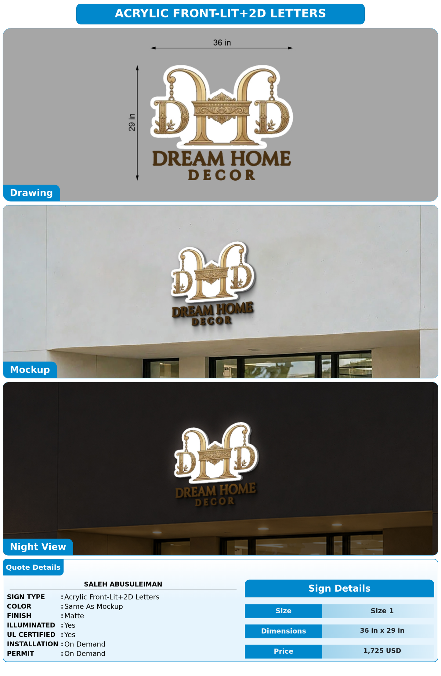 CUSTOM MOCKUP SIGN FOR saleh abusuleiman