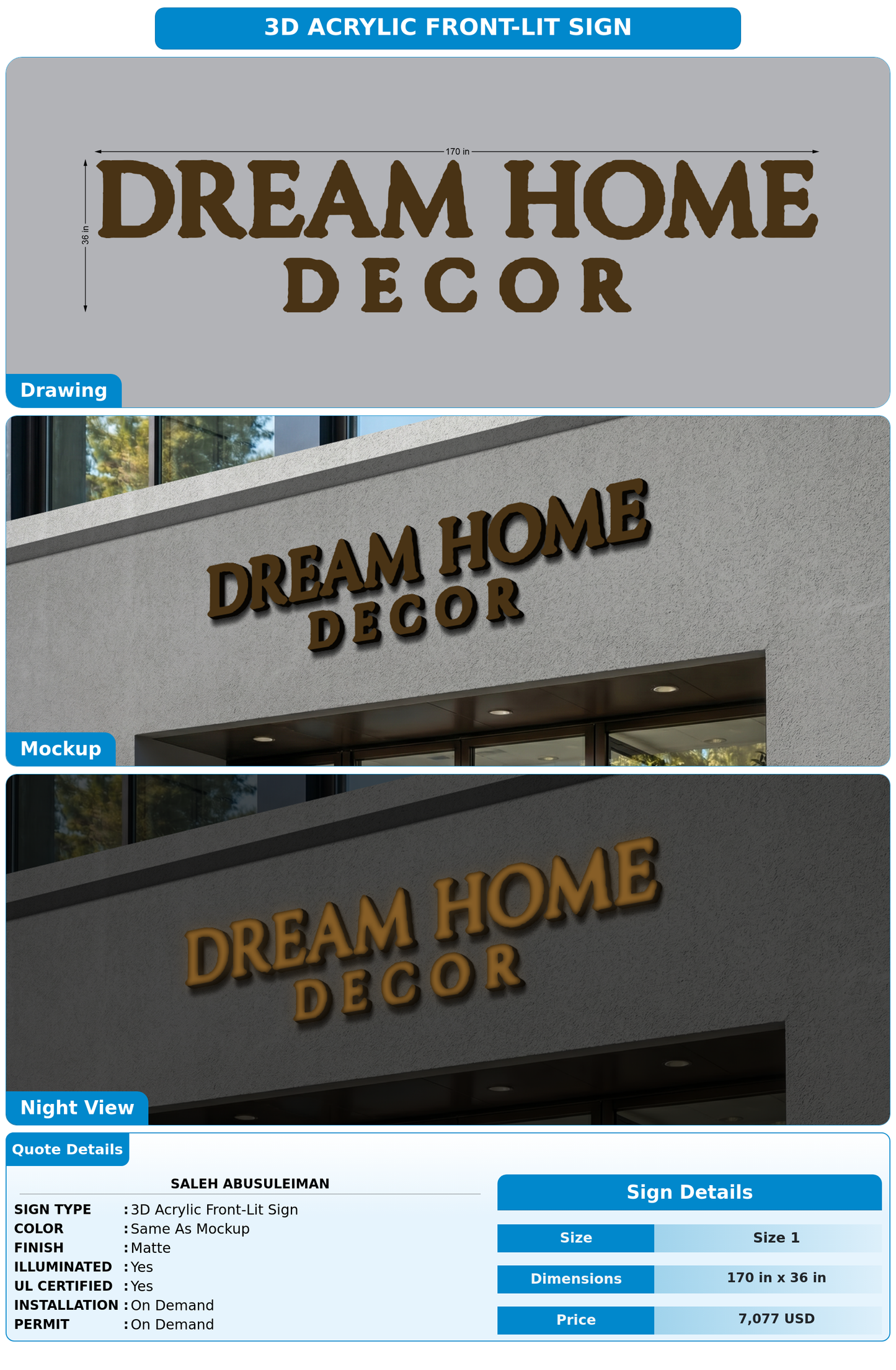 CUSTOM MOCKUP SIGN FOR saleh abusuleiman