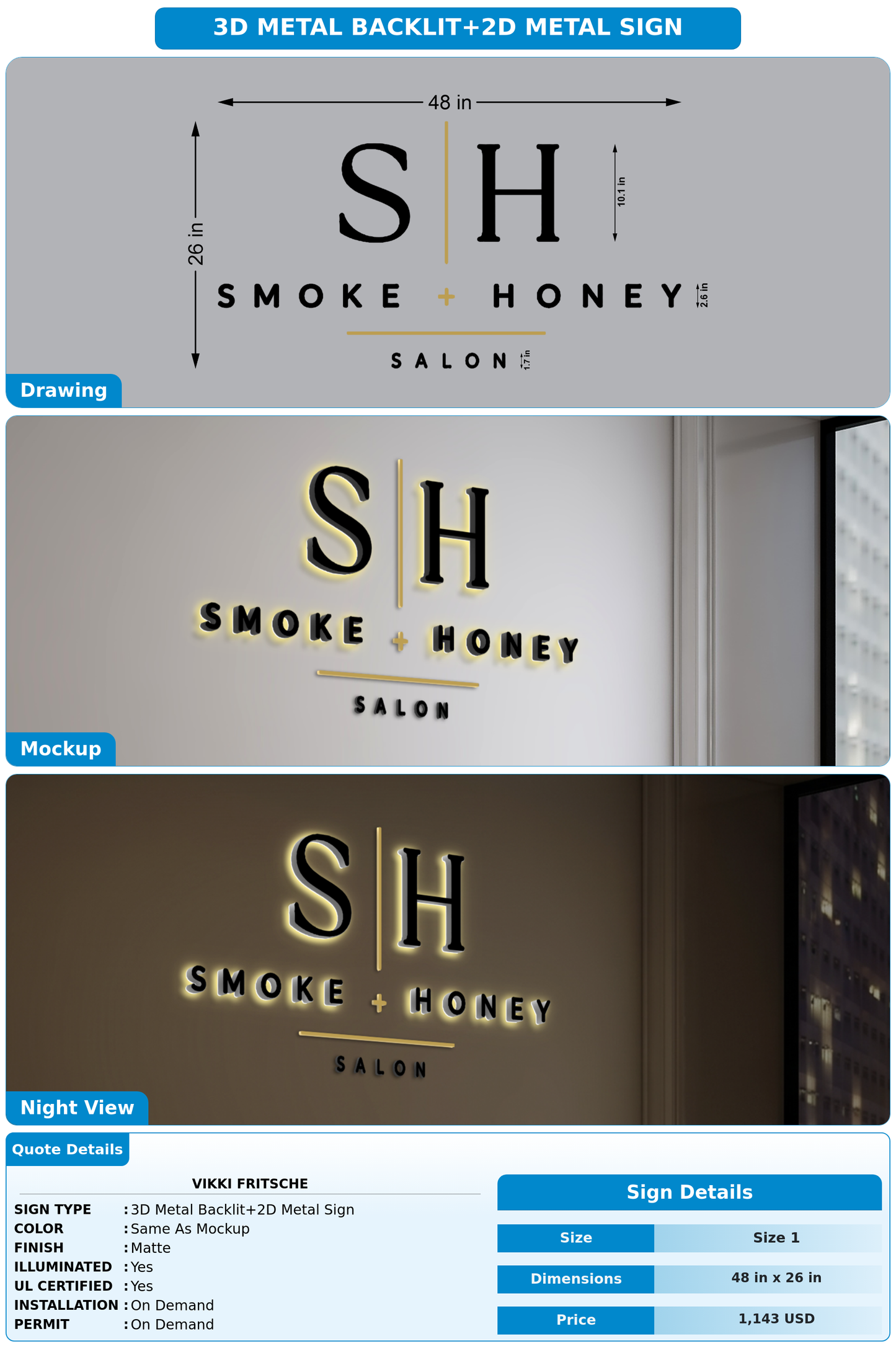 CUSTOM MOCKUP SIGN FOR Vikki Fritsche