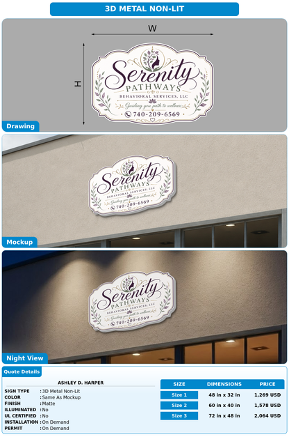 CUSTOM MOCKUP SIGN FOR Ashley D. Harper