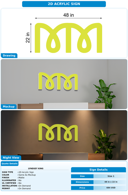 CUSTOM MOCKUP SIGN FOR Lyndsey King