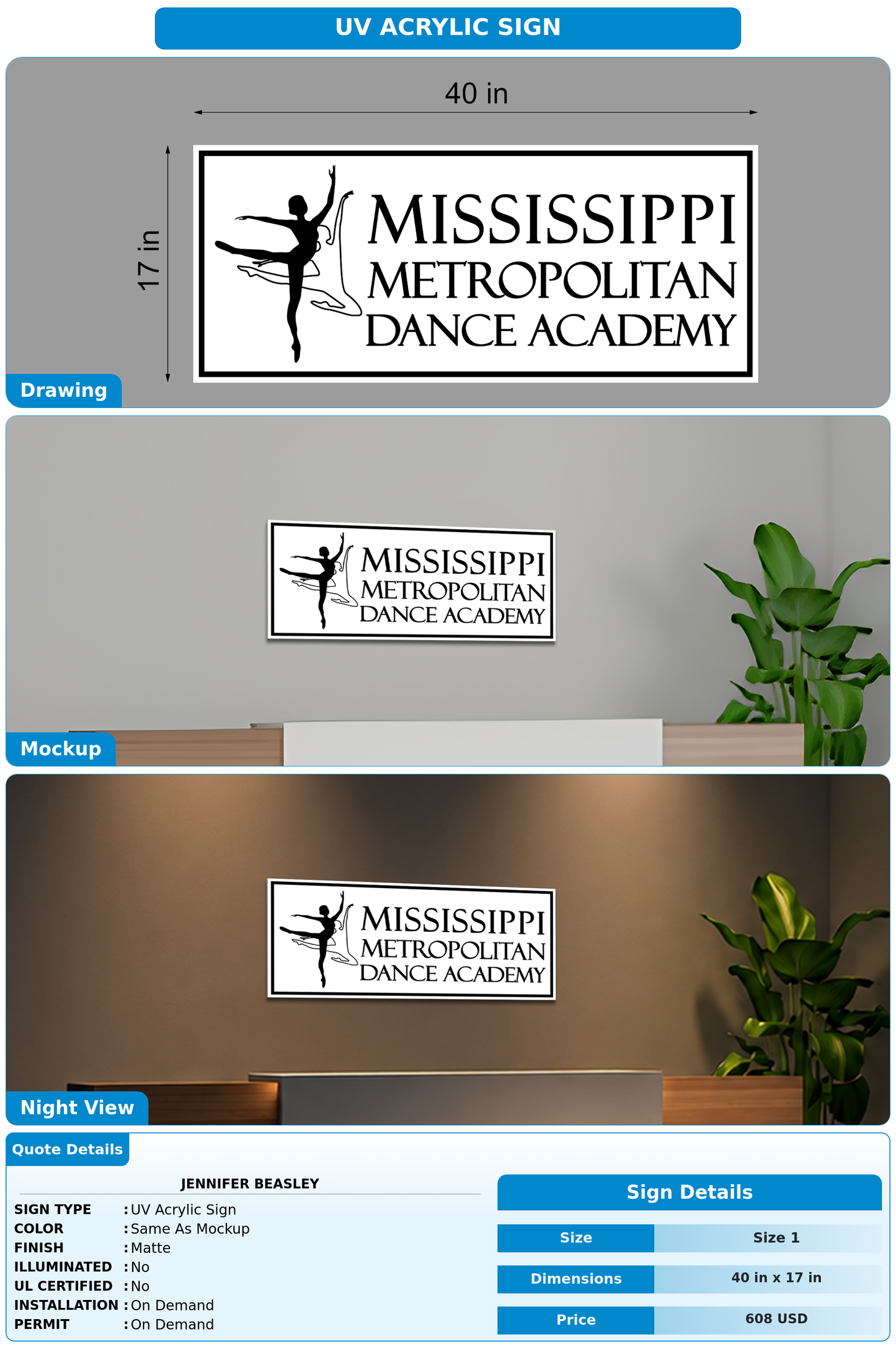 CUSTOM MOCKUP SIGN FOR Jennifer Beasley
