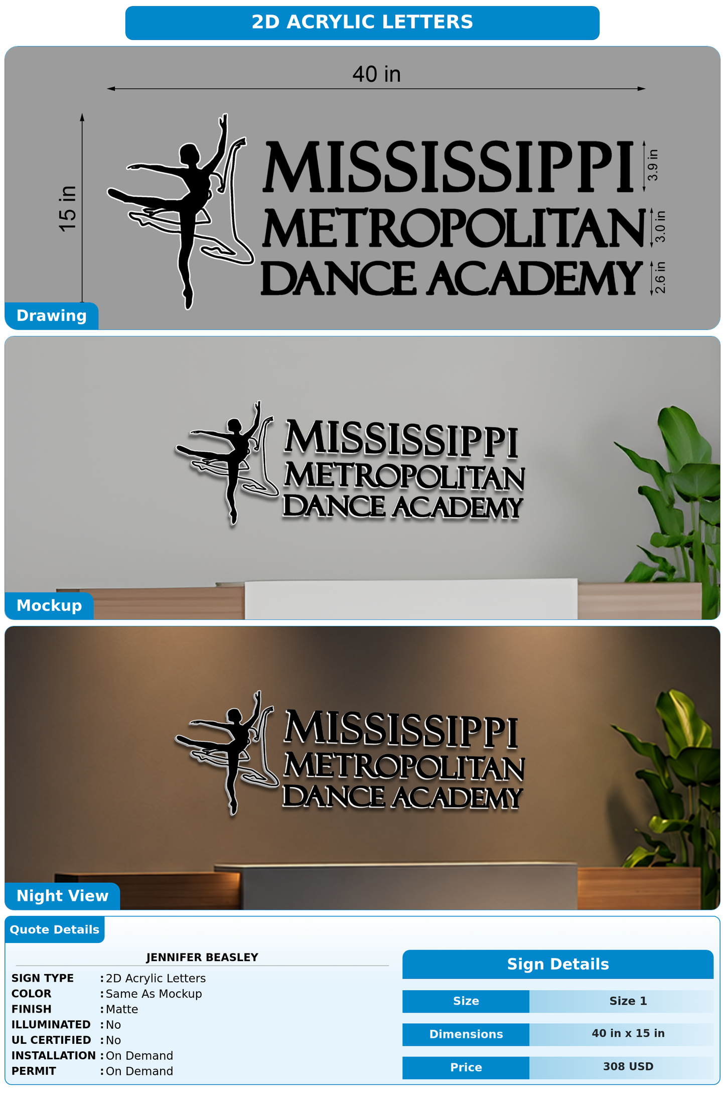 CUSTOM MOCKUP SIGN FOR Jennifer Beasley