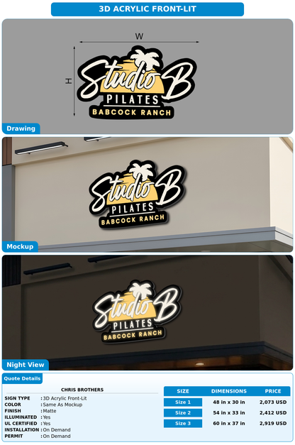 CUSTOM MOCKUP SIGN FOR Chris Brothers