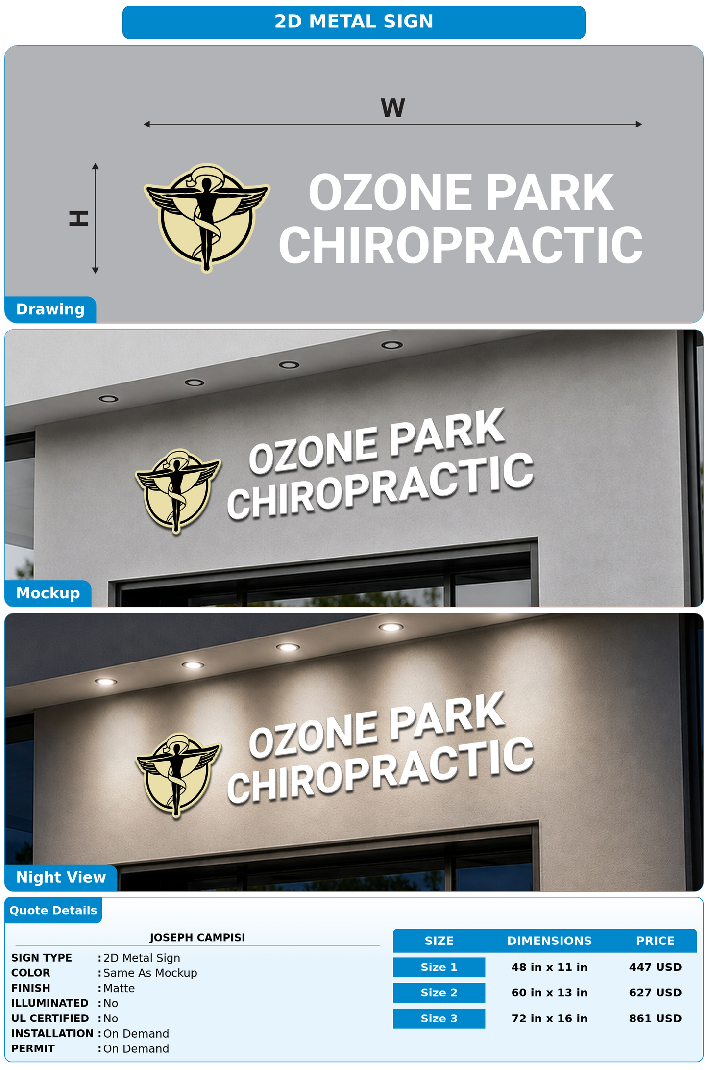 CUSTOM MOCKUP SIGN FOR Joseph Campisi