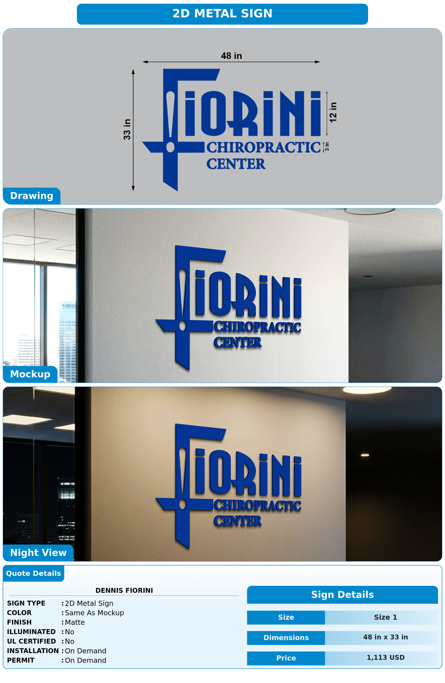 CUSTOM MOCKUP SIGN FOR Dennis Fiorini
