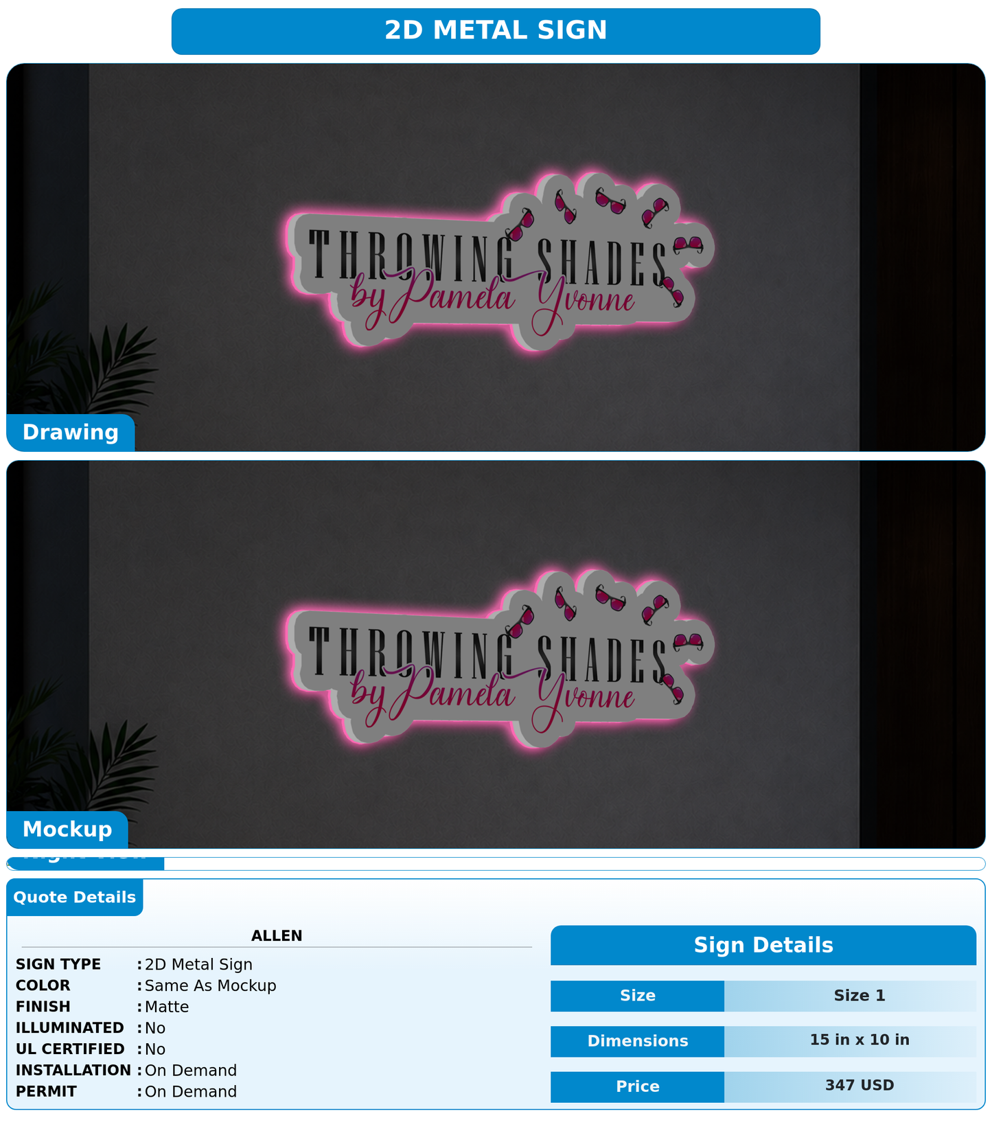 CUSTOM MOCKUP SIGN FOR allen