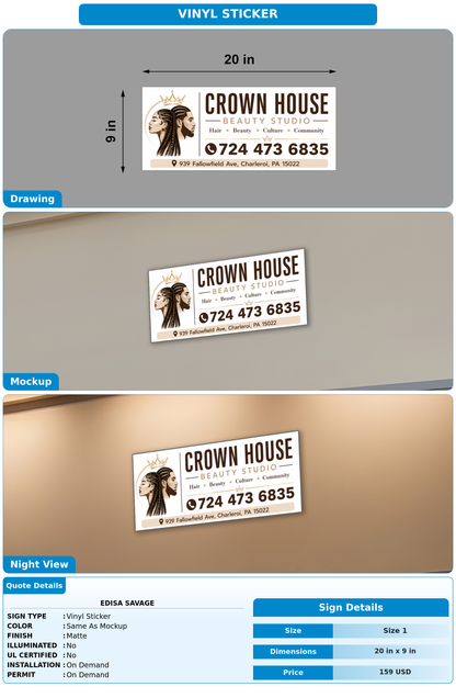 CUSTOM MOCKUP SIGN FOR Edisa Savage