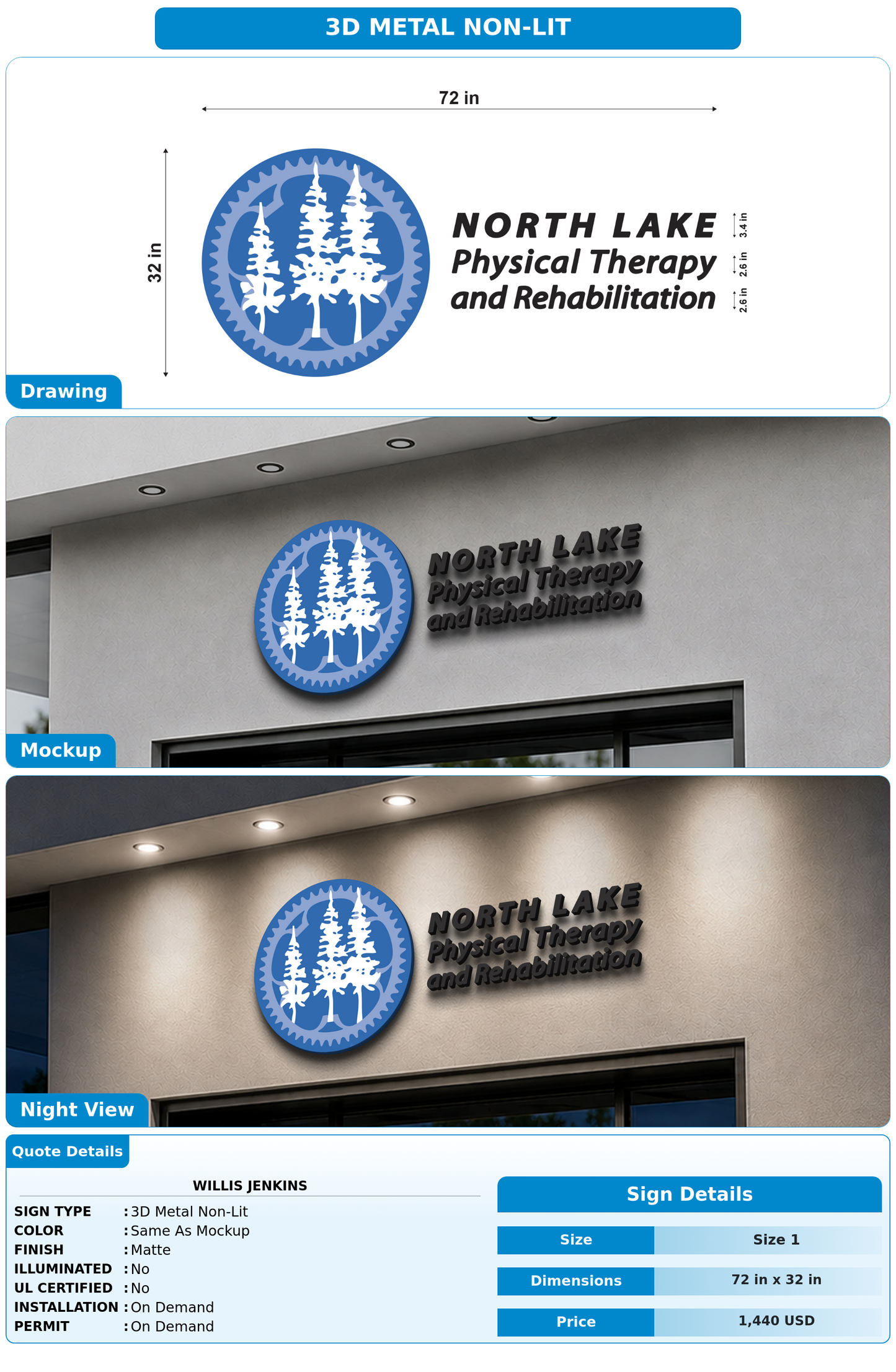 CUSTOM MOCKUP SIGN FOR Willis Jenkins