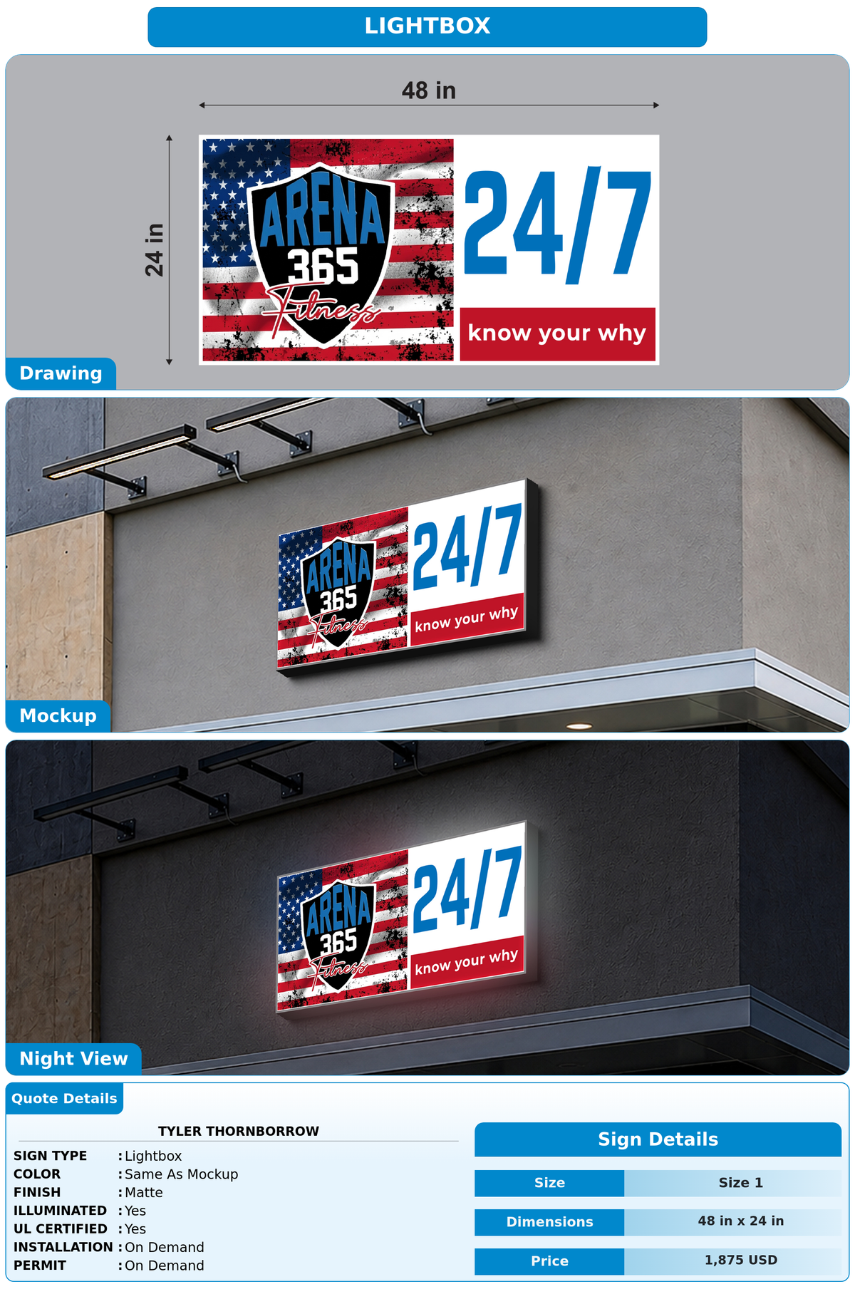 CUSTOM MOCKUP SIGN FOR Tyler Thornborrow