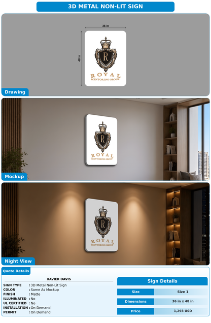 CUSTOM MOCKUP SIGN FOR Xavier Davis