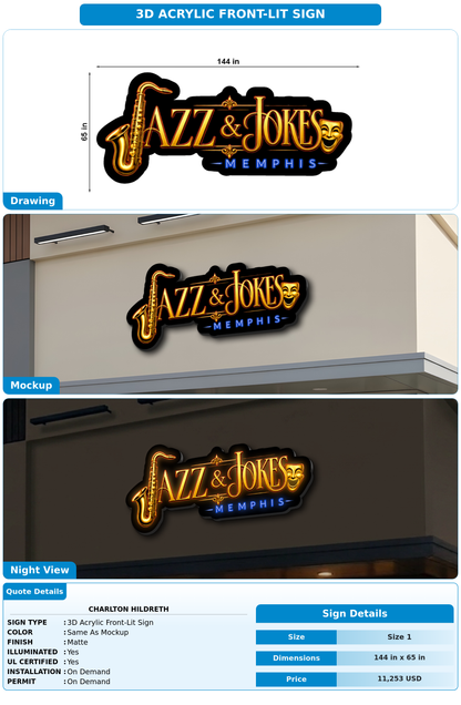 CUSTOM MOCKUP SIGN FOR Charlton Hildreth