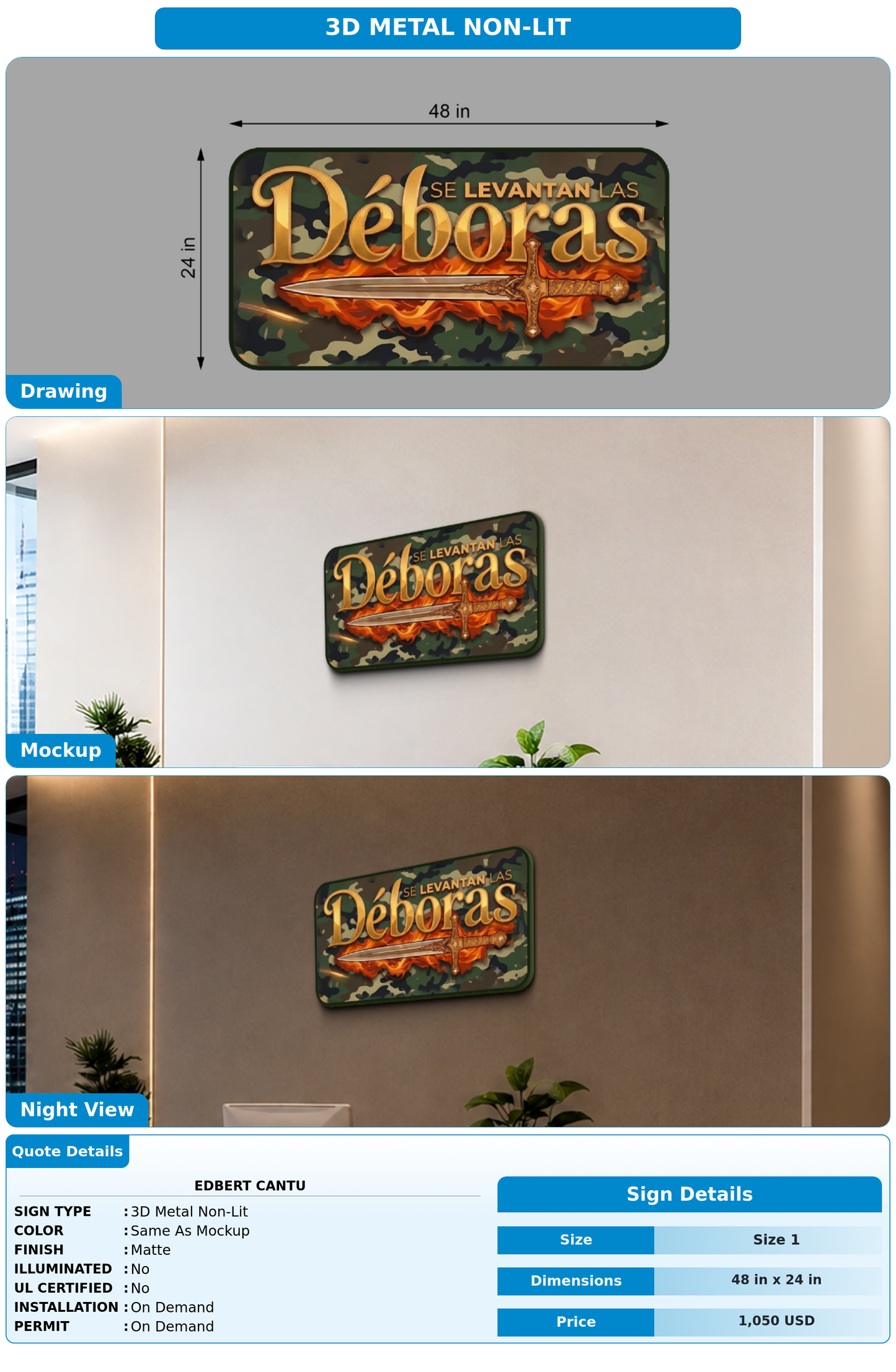 CUSTOM MOCKUP SIGN FOR Edbert Cantu